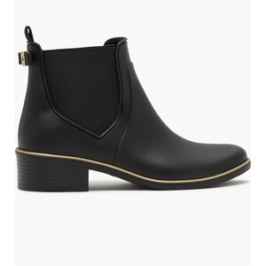 Kate spade Solstice Ankle rain Boots size 7 black gold